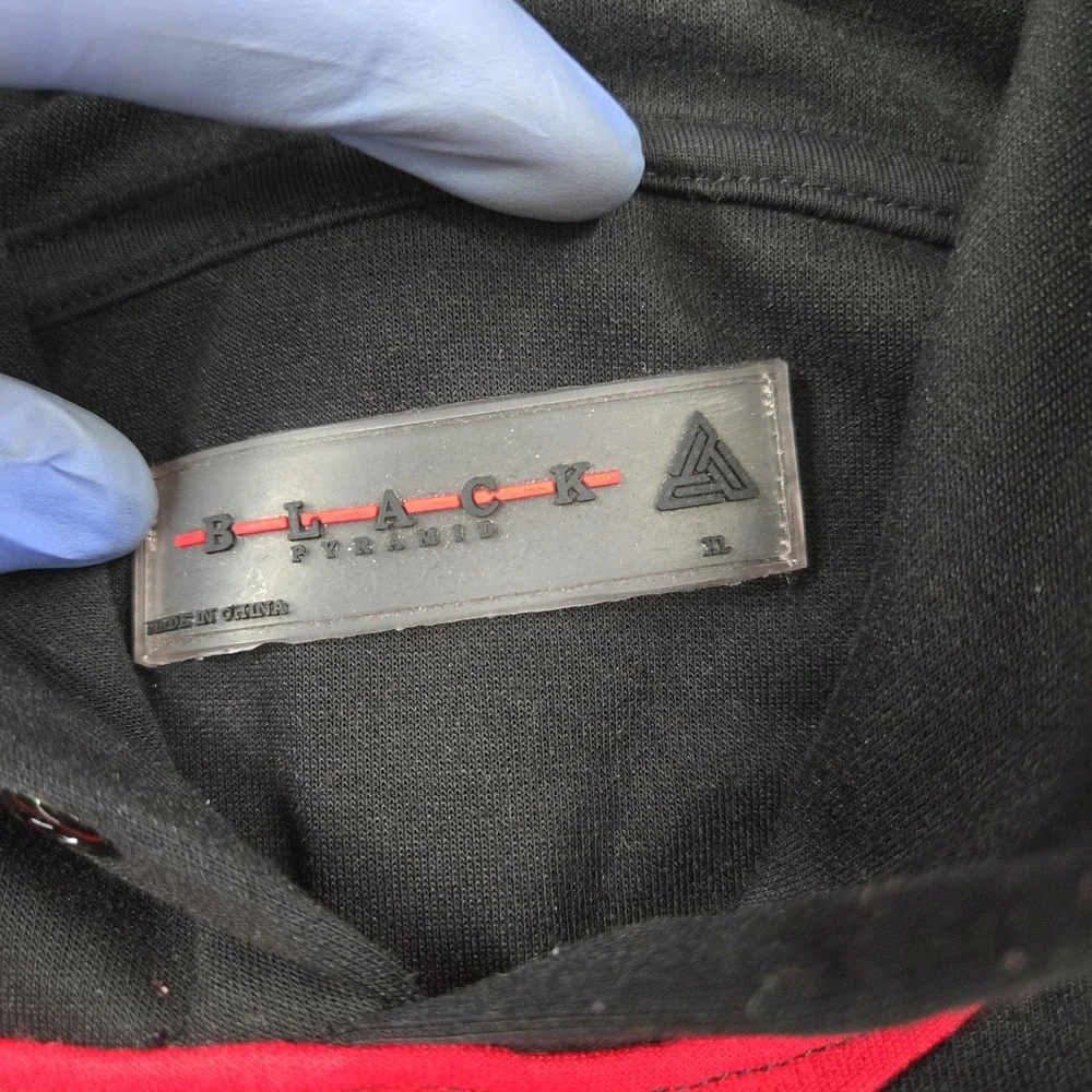 Black Pyramid‎ Hoodie Sweatshirt Mens XL Red Black White Graphic Streetwear